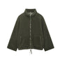 Women's Color Idle Style Lamb Wool Turtleneck Coats