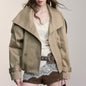 Women's French Style Temperament Solid Color Trench Coats