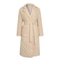 Women's Fashion Polo Collar Clothes Mid-length Belt Coats
