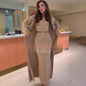 Women's Autumn Fashion Solid Color Long Dress Suits