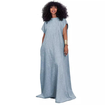 Denim Dress Retro Loose Deep Backless Dresses