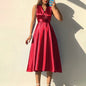 Casual Solid Color Sexy Backless Dress Dresses