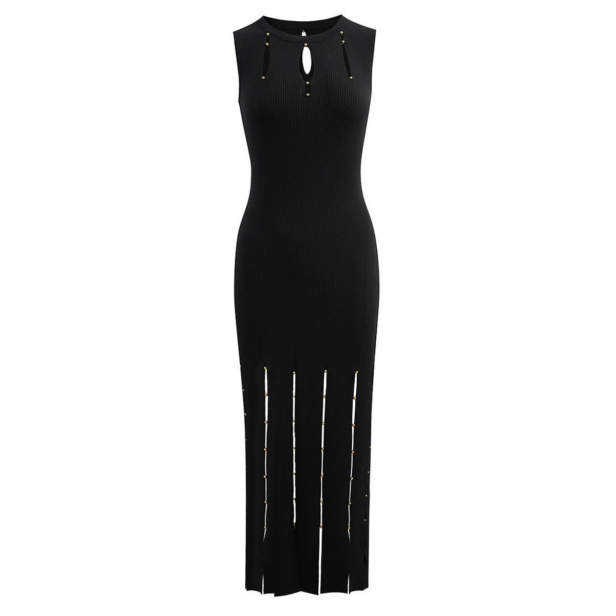 Women's Summer Sleeveless Slimming Long Knitted Dress Dresses