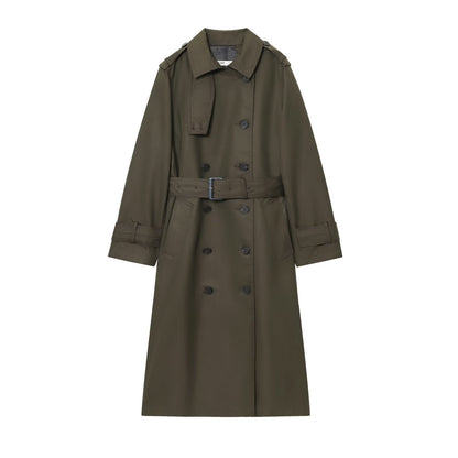 Women's Casual High-grade Temperament Waterproof Double Breasted Coats
