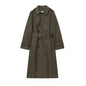 Women's Casual High-grade Temperament Waterproof Double Breasted Coats