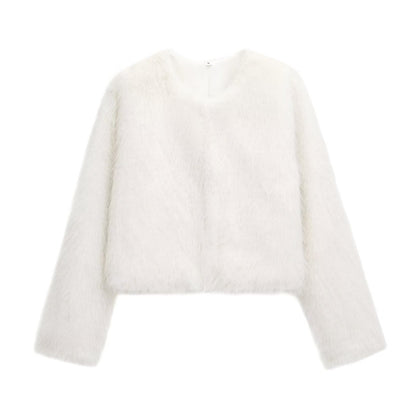 Women's Graceful Winter Artificial Fur Effect Coats