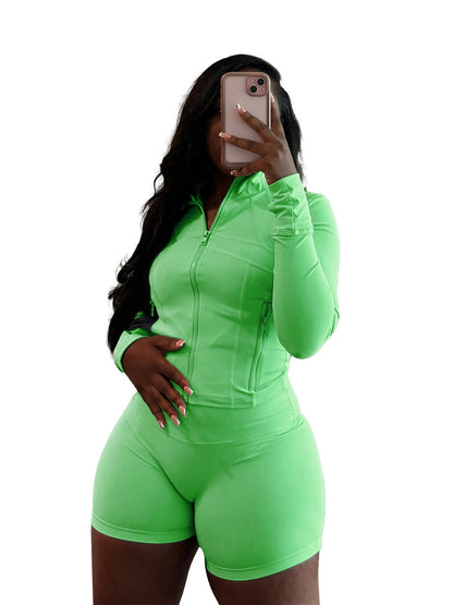 Leisure Sexy Tight Long Sleeve Two-piece Suits