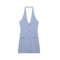Women's French Fashion Stretch Hanging Collar Dress Dresses