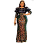 Women's African Wear Sequined Embroidered Dress Fishtail Dresses