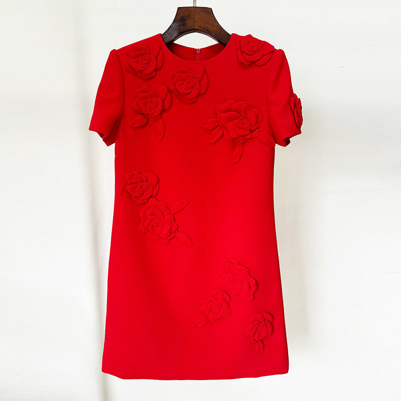 Trendy Fashion Three-dimensional Flower Sleeve Dress Dresses