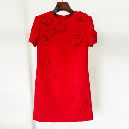 Trendy Fashion Three-dimensional Flower Sleeve Dress Dresses
