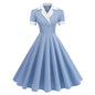 Lady Like Woman Contrast Color Collar High Waist Suits