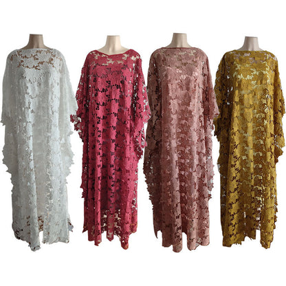 Sleeve Lace Loose Robe African Dress Dresses