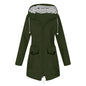 Women's Shell Windproof Outdoor Striped Hooded Mountaineering Coats