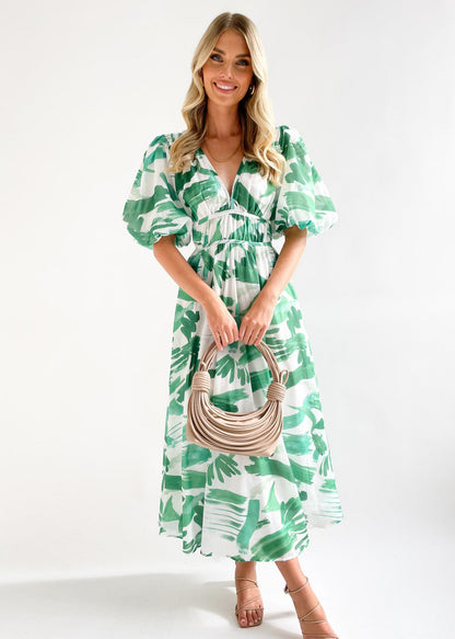 Women's Long Dress Summer Temperament Printed High-grade Dresses
