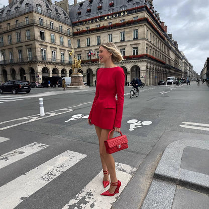 Exquisite Fitted Waist Bowknot Christmas Valentine's Dresses