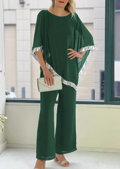 Women's Autumn Sequin Exquisite Round Neck Suits