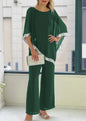 Women's Autumn Sequin Exquisite Round Neck Suits