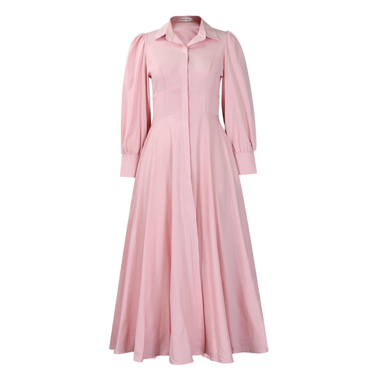 Women's Long Sleeve Big Hem Shirt Dress Fashionable Dresses
