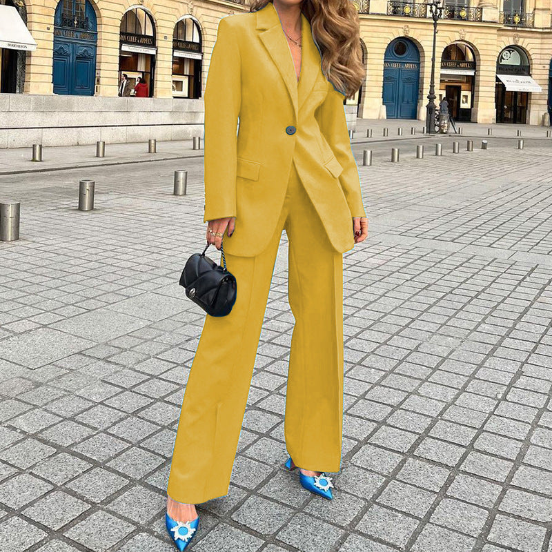 Spring Fashion Long Sleeve Professional Small Trousers Coats