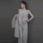 Women's Mid-length Lazy High-grade Knitting Three-piece Thick Suits