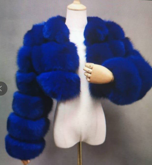 Women's Fur Lapels Imitation Fox Long Sleeve Coats