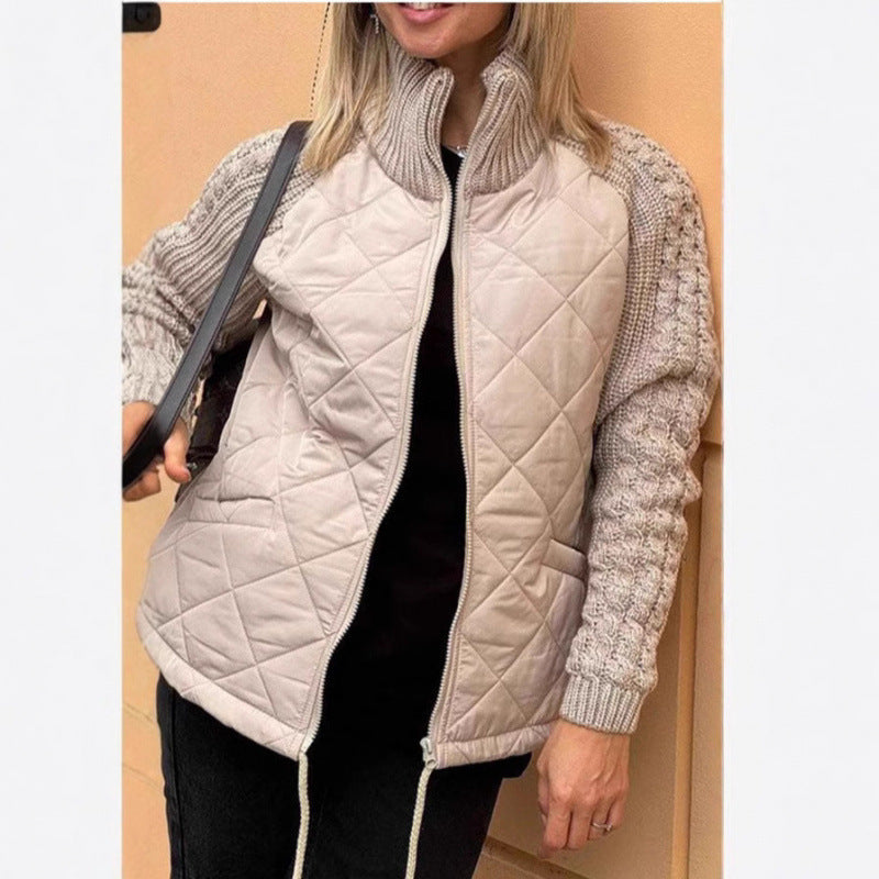 Women's Beautiful Fashion Zipper Stand Collar Coats