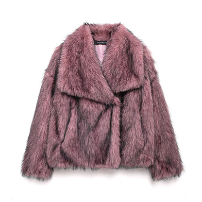 Women's Innovative French Artificial Fur Effect Coats