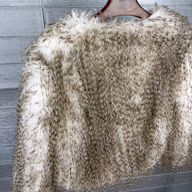 Women's Canary Turkey Fur Korean Style Solid Coats