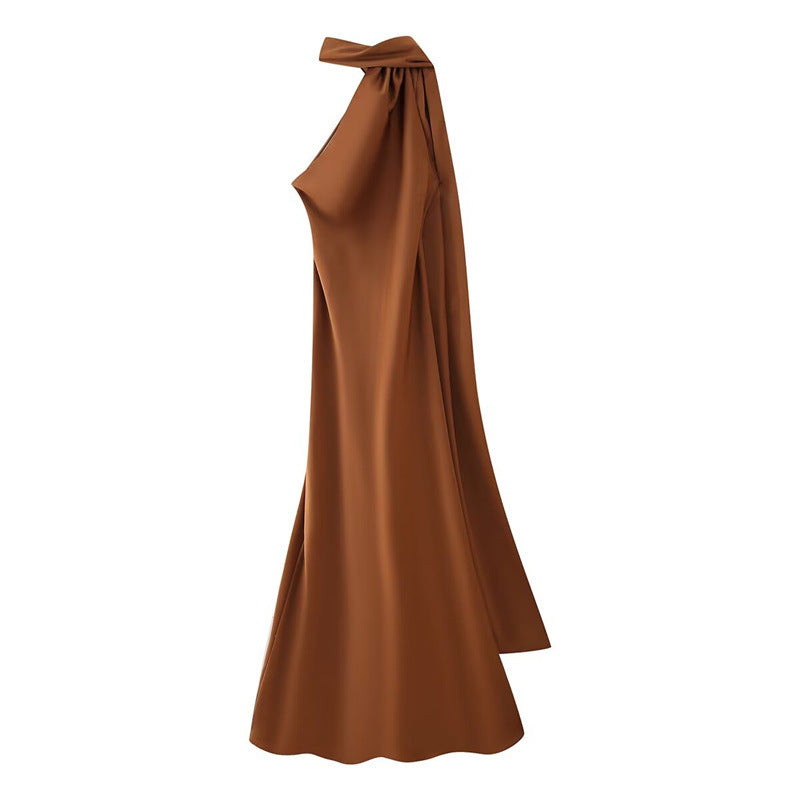 Women's Autumn Fashion Simple Ribbon Halter Midriff Clothing