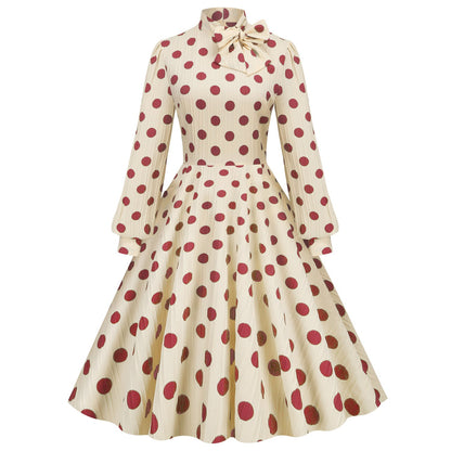 Hepburn Style Vacation Banquet Dress Large Dresses