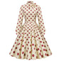 Hepburn Style Vacation Banquet Dress Large Dresses