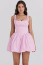 Women's American Summer Solid Color Elegant Backless Sexy Waist Dresses