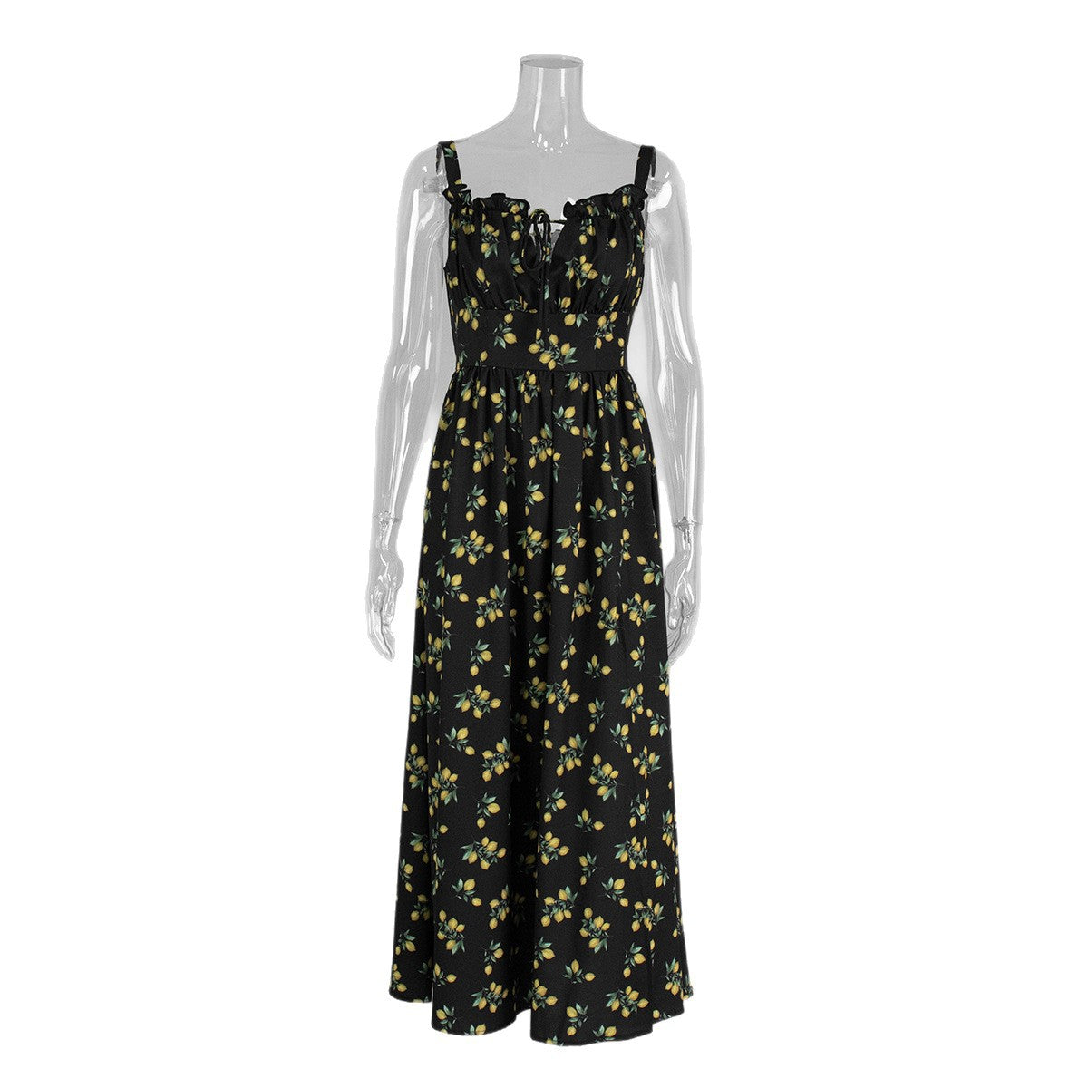 Floral Slip Dress Summer Low Collar Dresses