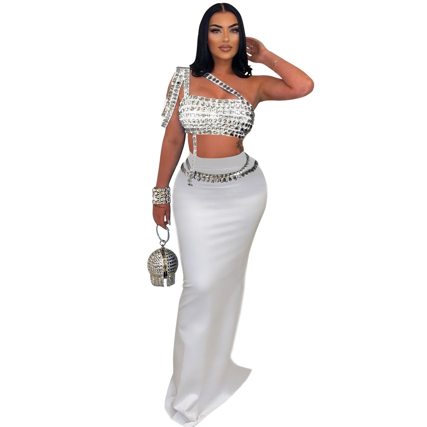 Women's Fashion Wear Sling Hot Drilling Dresses
