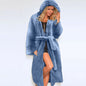Women's Faux Fur Hooded Thickened Long Section Coats
