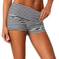 Women's Striped Style Basic Tight Low Bottoming Shorts