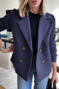 Women's Spring Fashion Temperament Wool Stitching Woolen Coats