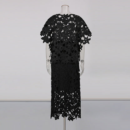 Women's Autumn Sexy Cutout Flower High Waist Suits