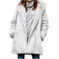 Women's Loose Veet Thickened Solid Color Mid-length Coats