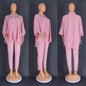 Women's African Commuter Two-piece Set Shirt Pencil Suits