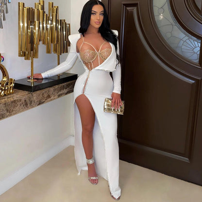Women's Summer Fashion Sexy Nightclub Irregular Long Dresses