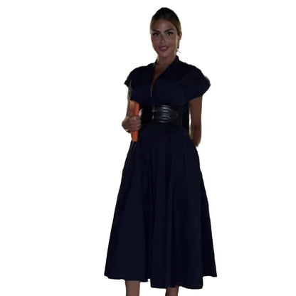 Women's Long Dress Retro Spaghetti Straps Elegant Fashion Dresses