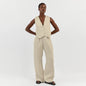 Women's Summer Cotton Linen Sleeveless Waistcoat Casual Fashion Straight Suits