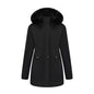 Women's Parka Fleece-lined Korean Style Big Fur Coats