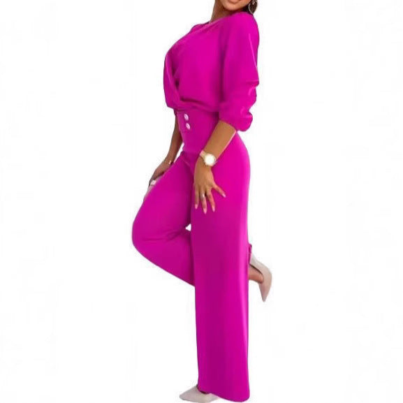 Women's Unique Cool Solid Color Trousers Suits