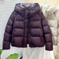 Women's Color Puff Hood Loose Cotton Padded Coats