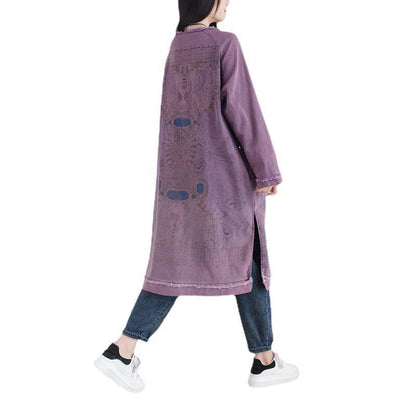 Style Art Mid-length Purple Gradient Dress Sweaters