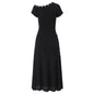 Button Knitted Dignified Sense Of Design Irregular Sleeve Fashion Dresses