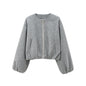 Women's Spring Soft Pilot Round Neck Zipper Jackets
